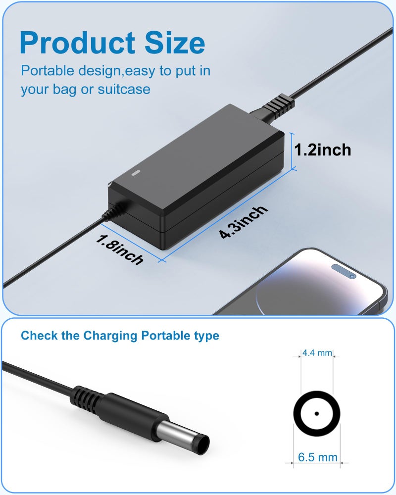 VHBW for Samsung Monitor Power Cord DC 14V 4A for Samsung SyncMaster 32â€ 27" 24" 22" 23" 20" 19" 18" 17" 15â€ Screen LED LCD TFT Monitor TV Power Supply Cord - Image 4